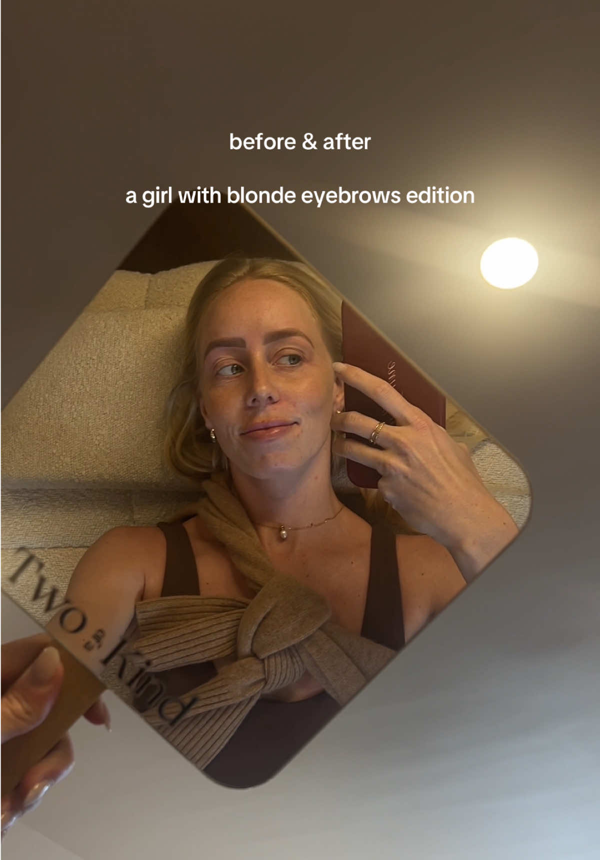 Go back to one of my first TikTok’s to see my eyebrow journey 😂 I’m clearly not a DIY girlie so thank you @Two of a Kind Brows for saving me. I always tell them to go darker than what I’d actually want and I get the best shade 1-2 days later! These will last me about a month.  #blondegirl #eyebrows 