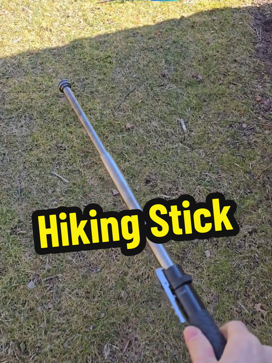 Quick deployment for all your outdoor adventures! Chad bears  beware! . . #hikingstick #Outdoors #selfdefense #steelbaton #security #safety 