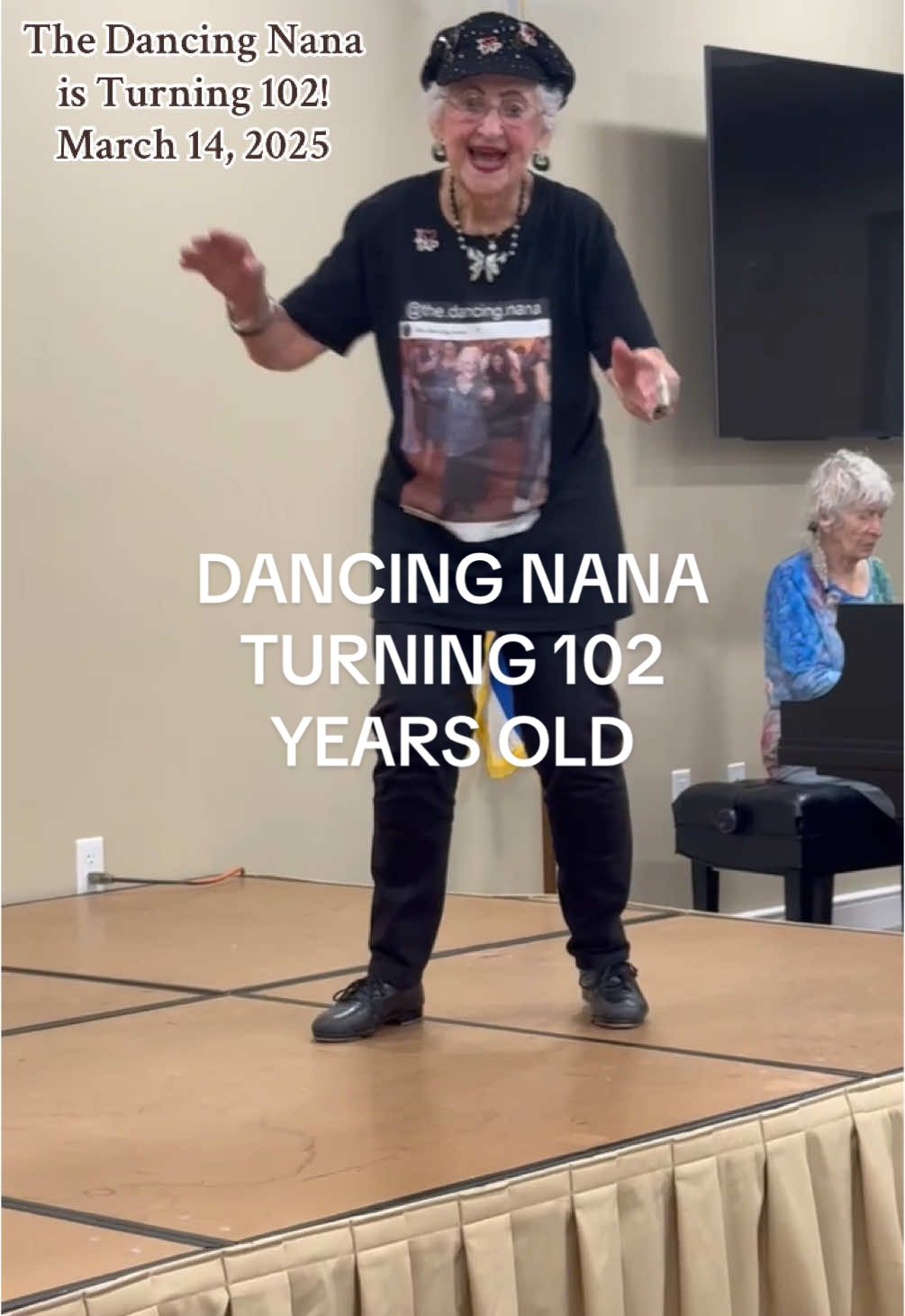 I’m turning 102 years old on March 14, 2025! One Hundred and TWO! Dance like Nana’s watching! #thedancingnana #dancelikenanaswatching #tap