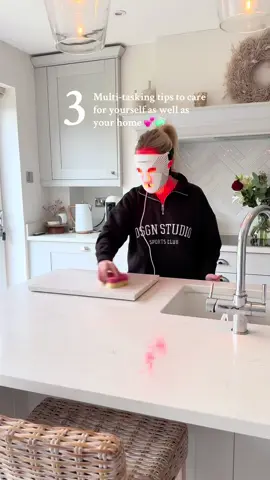 Drop your multi tasking hacks below, I love to hear new ones! We need all the help we can get! 🤣 I’ve shared cleaning the shower while you’re in it before - such an underrated hack! Saves so much time and I’m far more likely to apply a hair mask if I know I’m going to use some time to clean the shower down.  I’ve been doing the ‘applying a face mask while I do a bit of housework’ for a while now too. Perfect way to get some self care in!  And finally when I do my skincare I make a conscious effort to tidy the countertops and wipe down the sink - it makes all the difference! The mask I am using here is the @SKIN1004 US Madagascar Centella poremizing quick clay stick mask - love this one for minimising my pores!  Ad #skin1004 #centella #koreanskincare #skincareroutine #CleanTok #cleantok101 #cleantokuk #cleaningaccount #instaclean #cleaningtips #cleaningmotivation 