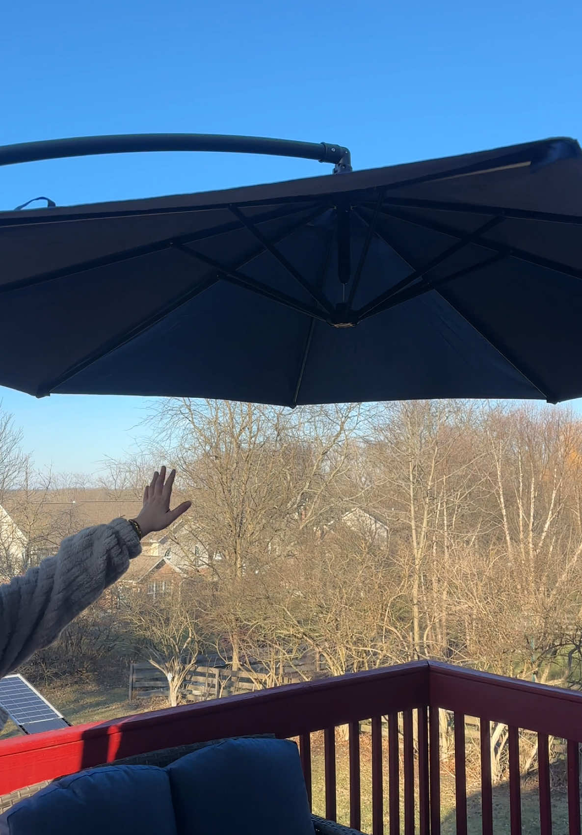 9.8ft Offset Patio Cantilever Parasol Outdoor Sunshade with Easily Adjustable Tilt, 8 Ribs, UV Protection for Backyard, Lawn and Pool. #SweetcrispyShop #backyard #patio #pool #fyp #ownvoice #goviral #TikTokShop #loveyouall @Sweetcrispy Shop 
