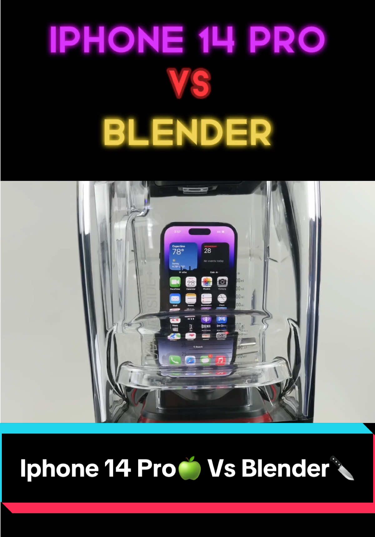 Will it survive?🤔 #iphone #apple #blender #durabilitytest #durability #fyp #fy #foryou #fypage 