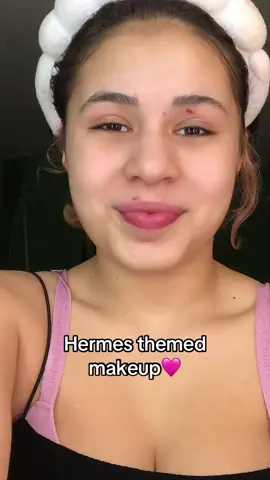 Hermes themed makeup and bad transitions 😂🩷(should I make a series?) #epicthemusical #hermes #greekgods #History #gods #makeup #themed #fyp #foryou 
