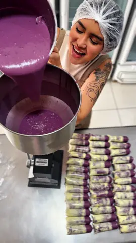 Minha produção de geladinhos de açaí 💜