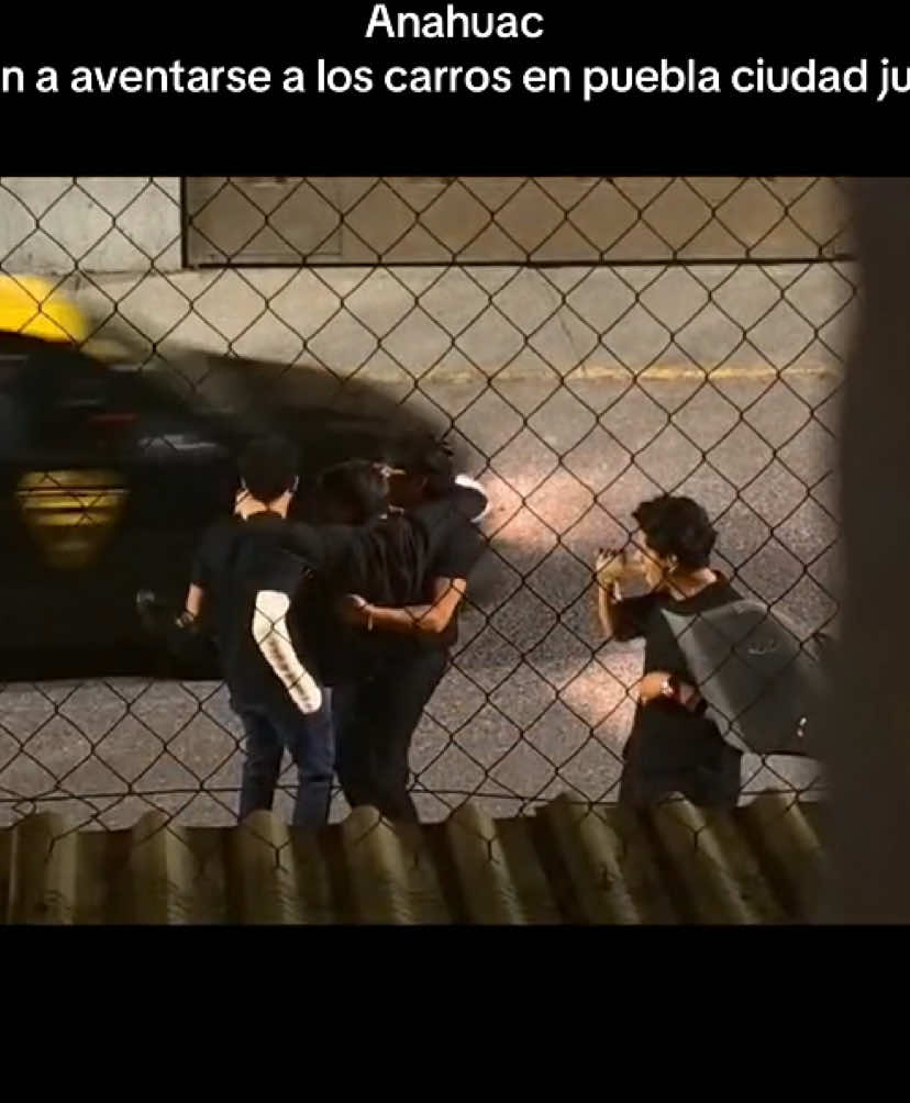 Reporte jóvenes de la universidad Anahuac están tomando y fumando en la vía pública y después de eso juegan a aventarse a los carros #PUEBLA #noticas #jovenes #universidadanahuac 