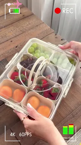 Snack Tray Pots&Food Container Organizer #Snacktray #SnackBox #foodcontainer#container#lid#fridgeorganizer#storagebox#picnicessentials#picinicbasket #kitchenorganizer