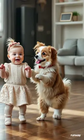 Animal dancing with cute babies AI generated video  #viral #aigenerated #video #foryoupage❤️❤️ #unitedkingdom 