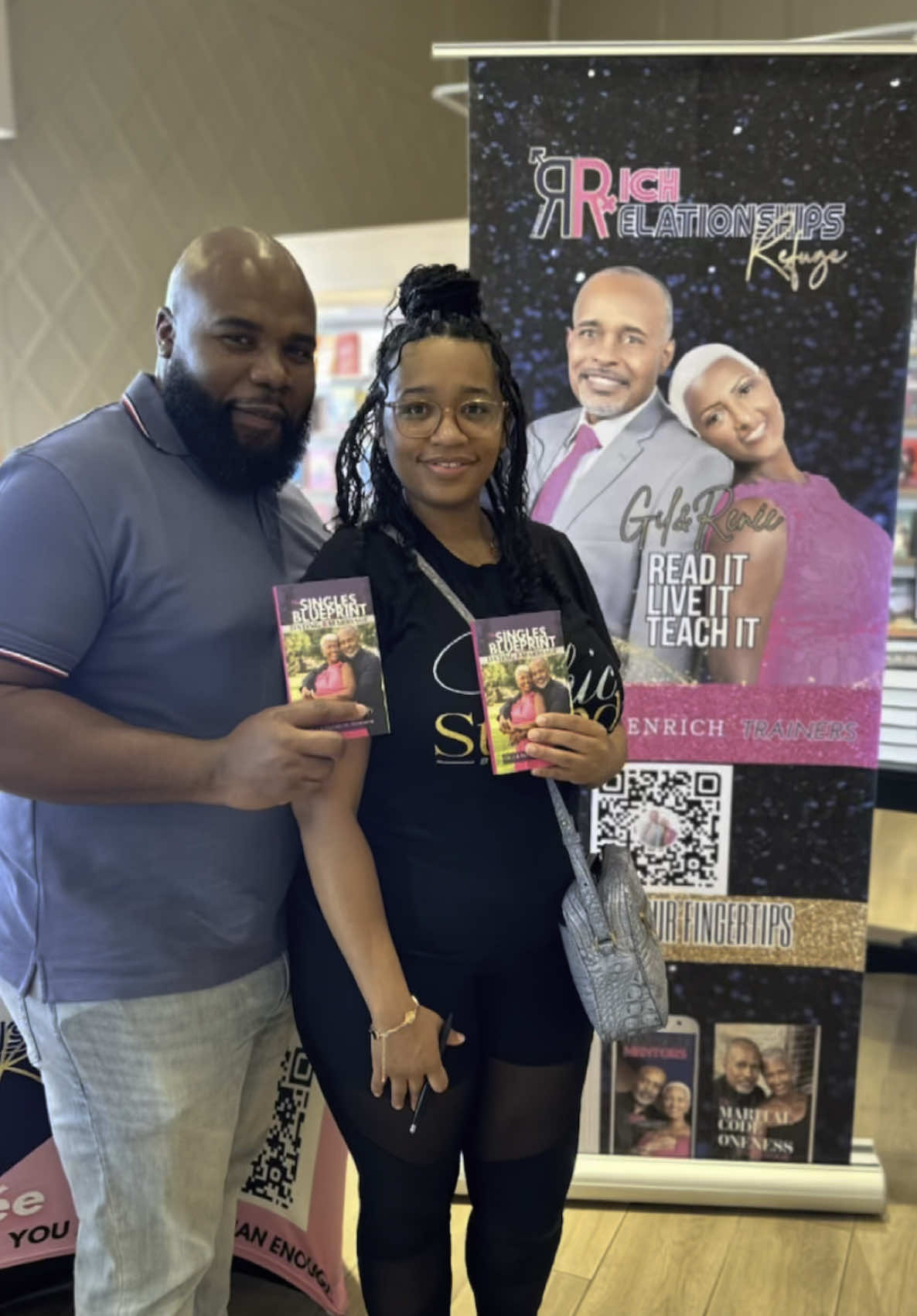 About Last Night…✨📚 We are still overflowing with gratitude after an unforgettable evening at Barnes & Noble Alamo Ranch! A huge THANK YOU to the incredible Barnes & Noble team for hosting us with such warmth and support. To all of our RICH Friends, family, and amazing readers who showed up, asked thoughtful questions, and shared in this special moment with us—you made this night so meaningful! And to my remarkable husband, Gil—your love, wisdom, and unwavering support make this journey even more beautiful. I am beyond blessed to do this life and mission with you. 💛 If you missed it, don’t worry—there’s more to come! Stay connected for upcoming book signings, events, and relationship-building conversations. Drop a ❤️ if you were there or if you’re ready to join us at the next stop! #RichRelationships #BookSigningRecap #ThankYou #BarnesAndNoble #SinglesBlueprint #MarriageMentors #StrongerTogether