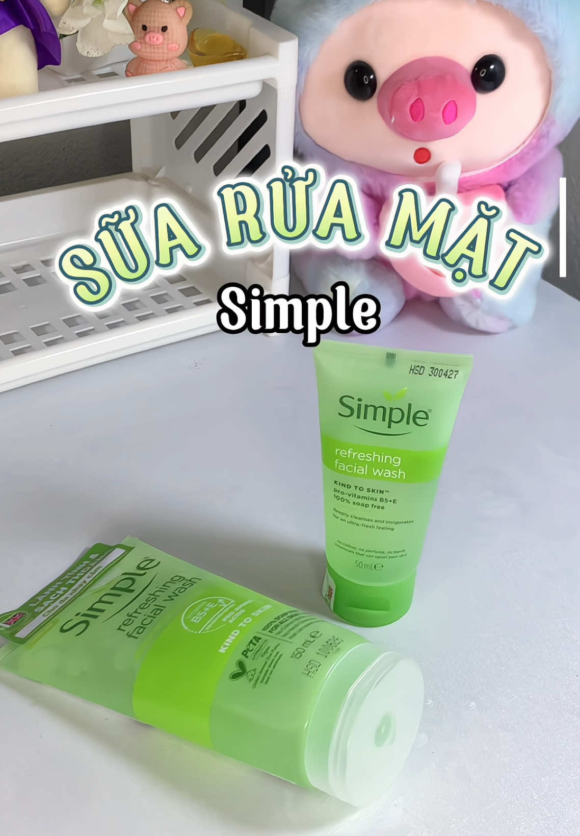 Sữa rửa mặt simple xanh lá #review#suaruamatsimple #xuhuong 