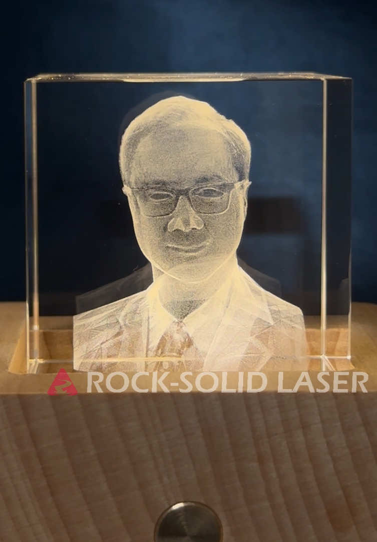 Engraving 3D portraits inside crystal with a UV engraving machine #LaserEngraving #CrystalArt #3DEngraving #CustomDesign #GlassEngraving #3dportrait #customkeepsakes #3Dcrystal #CrystalKeepsakes #TechInnovation #LaserTech #CustomTrophies #EngravingMachine #Decorldeas