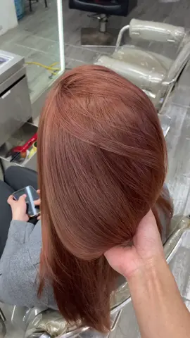 Màu nâu cam sáng da không tẩy#xuhuong #màutocdep2025 #MàuTócKhôngTẩy #mautoctrend2025 #mautocsangda 