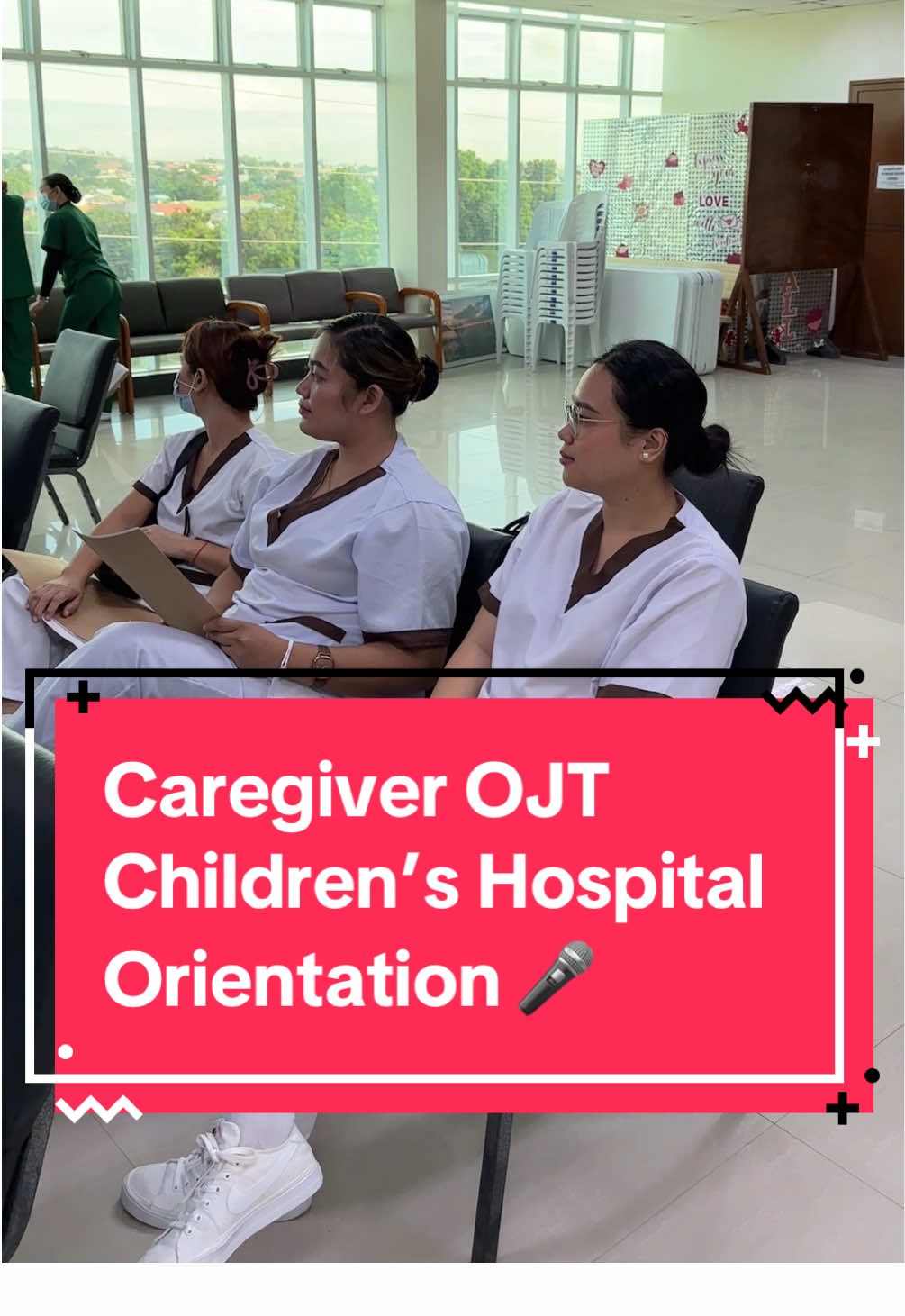 Caregiver OJT | Children’s Hospital 🏥  Orientation Day 🎤  Today nag orient lang sa amoa ang hospital about sa ilang rules for us as OJT students. Gipang assign na sad mi sa department kung asa mi mag duty for 60 hours in total.  180 hours among OJT total and we’re almost there na, 1 week nalang jud!  Na assign mi sa:  - ER - Ward - OPD Lahi lahi og schedule pero same lang tanan na 60 hours i-render 🩺  #caregiverOJT #TESDACaregivingNCII #TESDACaregiving #davaocaregiver #CaregivingStudent #caregiverstudent #caregivernc2holder🎊🙏💞 