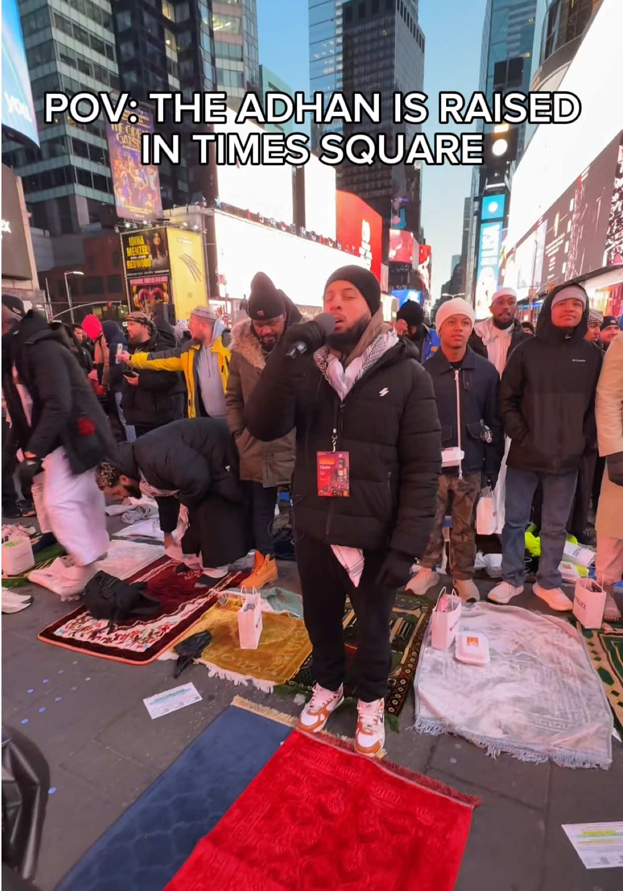 Thousands of Muslims pray in Times Square Why you mad tho?😂 S/O to our partners @Droplets of Mercy USA @Muzz 🫡 #islam #islamic #muslimtiktok #muslim #islamic_video #fyp #foryou #Ramadan 