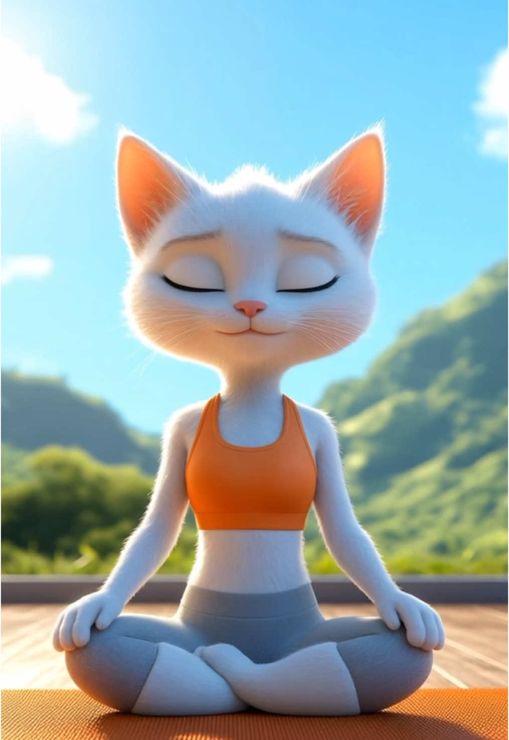 Time for meditation📿✨ #cat #cats #cartoon #catlover #relax #meditation #yoga #zen #harmony #calm #cutecat #catsoftiktok #fyp 
