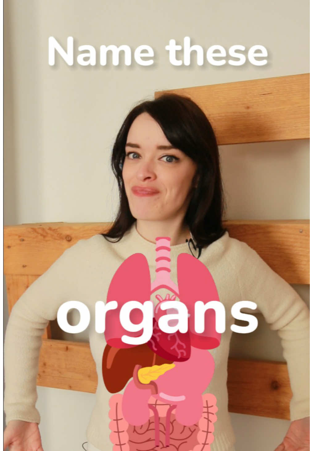 What are these called in English? These are collectively called organs but let’s take a closer look at a few of them! 🧠♥️🫁  Can you think of any other organs that I have not included? Tell me what they and what they do!  #englishlesson #vocabulary 