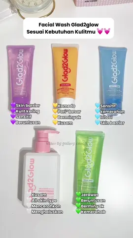 G2g skrg udah punya 5 biji facewash waww 🤩🤩😍 #facialwashglad2glow #glad2glow 