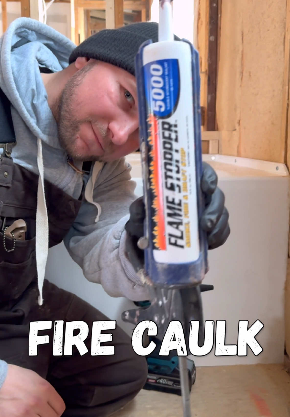 Inspector made us do it! Caulking around ground penetrations. Using @Makita Tools USA mini blower. #construction #homerenovation #renovation #DIY #realestate #design #entrepreneur #tools #remodel #interiordesign #carpentry #woodworking #DIY 