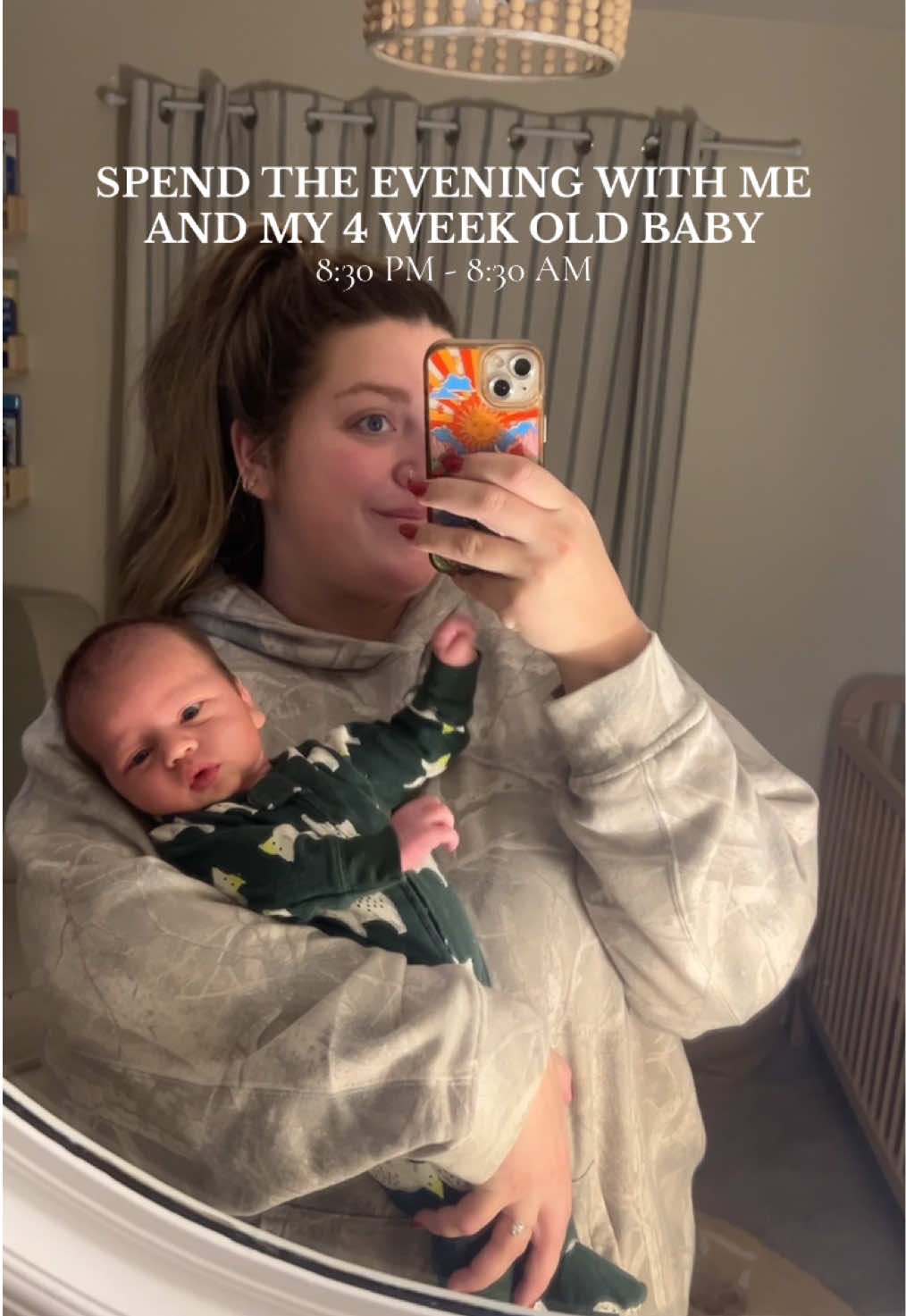 What our nights + mornings have been looking like lately 🫶🏻 #newborn #night #routine #breastfeeding #ebf #onemonth #timestamps #Vlog #overnight #grwm #bedtime 