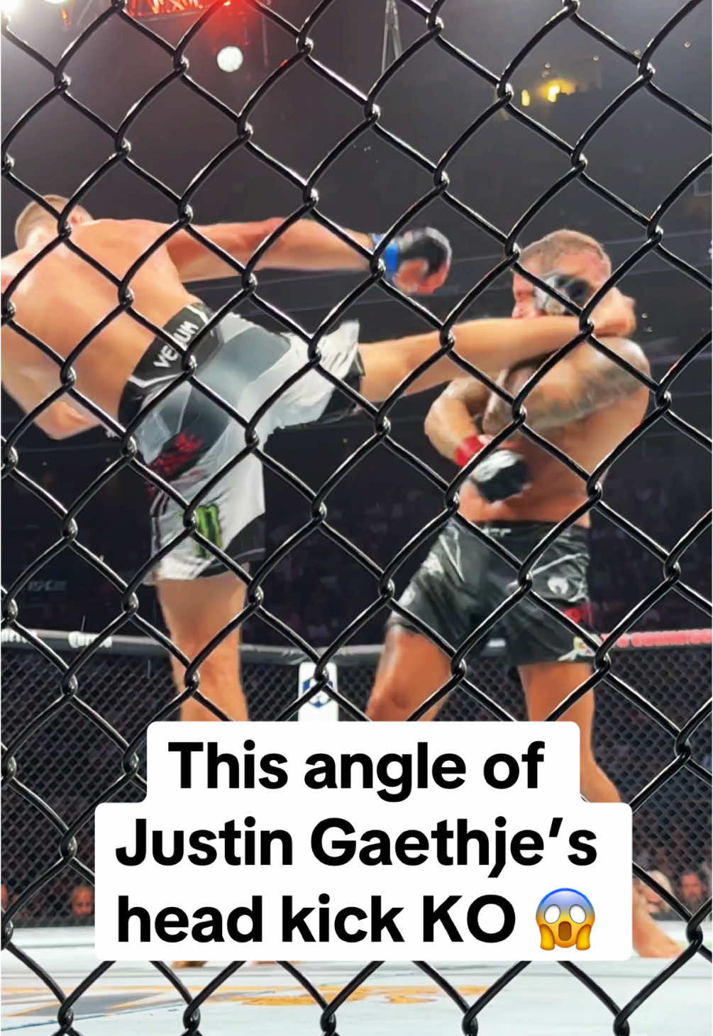 Look at how much it meant to #JustinGaethje at the end 🔥 #UFC #mma #ufc313 #ko #kick  