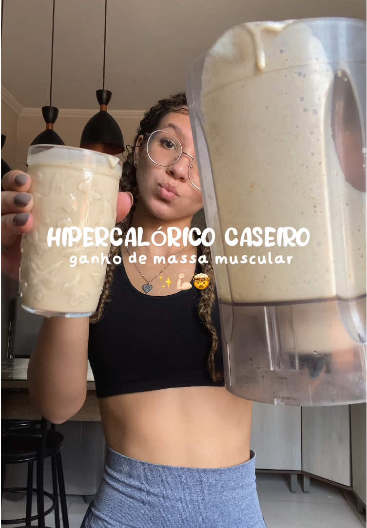 Hipercalórico caseiro para ganho de massa muscular!✨ já salva migaa #hipercaloricocaseiro #massamuscular #hipercalorico #engordar #ganhodemassamuscular #academia #daily #meninas #fyp #viral 