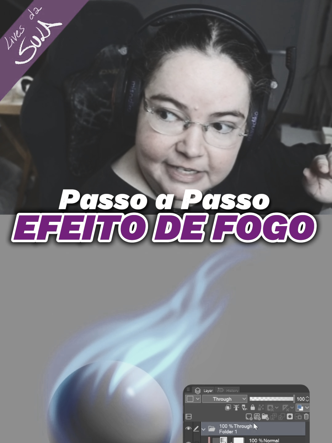 Efeito de fogo e o problema da pastinha em modo normal! #cortesdaSula Apoie a gente em apoia.se/sulamoon :D#pinturadigital #artedigital #clipstudiopaint
