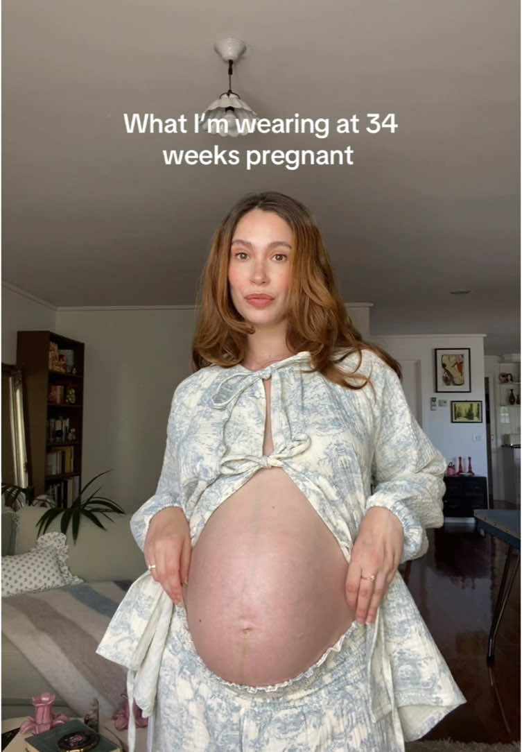 Trying on my new pieces from @nothingfitsbut_official 🩵🫶🏼 #pregnancy #34weekspregnant #pregnancyhaul #pregnancyjourney #maternityfashion #firsttimemum #nothingfitsbut 