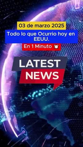 Las 5 noticias del dia ✅ #noticiasimpactantes #últimahora #DonaldTrump #trump2024🇺🇸 #elonmusk #noticiastiktok #noticia #usa_tiktok #noticiasdeldia #breakingnews #estadosunidos🇺🇸 #tendencia #guerra #aranceles #las5noticiasdehoy #despedida #inmigrantes #latinus #informacion #telemundo