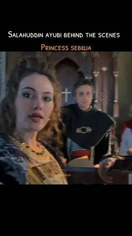 Salahuddin ayubi behind the scenes Princess sebillia #salahuddinayubi #turkishseries #repost #viewsproblem #kurulusosman #muslim #turkishactors 