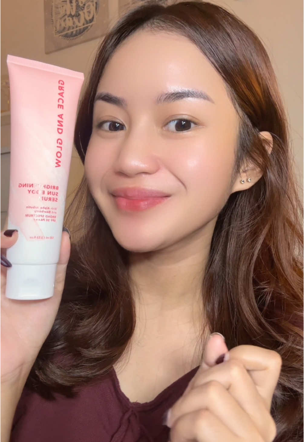 Happy bgt nemuin body serum spf @Grace and Glow Indonesia mending kalian checkout skrg mumpung lagi ada promo bundling! 😍💖 #sunbodyserum #bodyserumspf