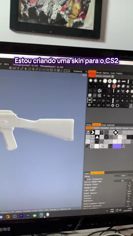 Criando uma skin pra o CS2 Se quiserem votar nela na Steam, vou deixar um comentário fixado com o Link #skins #cs2 #cs #create #game #ak #graffiti 
