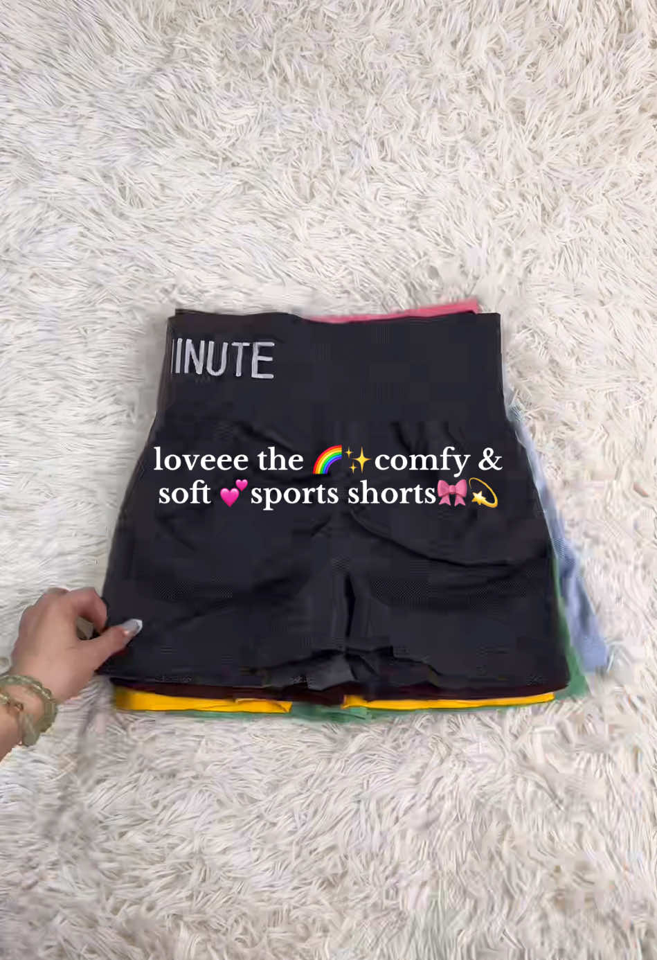 💕It’s comfortable to wear!!!🌈✨ #sportswear #sportshorts #gymoutfit #shorts #spotlightfinds #tiktokshop #tiktokmademebuyit #fyp 