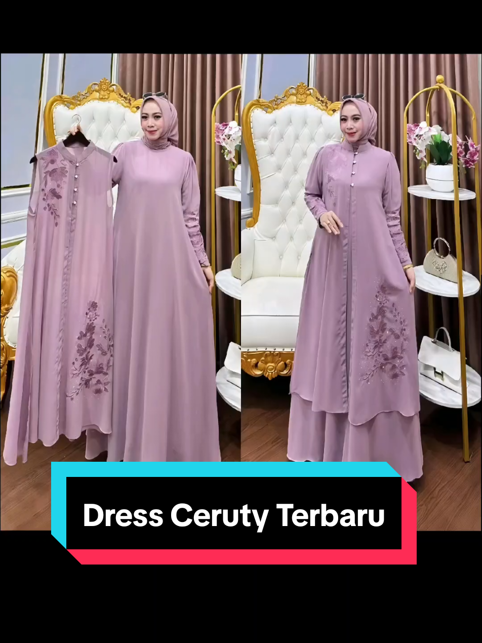 NILAM DRESS OUTER 2 IN 1 || GAMIS SET CERUTY BORDIR TERBARU#bismillahfyp #rekomendasi #dress #brandlokal #fashion #fashiontiktok #foryou 
