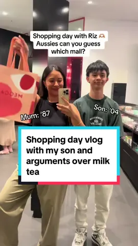 Shopping days with my son Riz @Rizal Hoxha are the best even if we argue over milk tea and spatial awareness Not sponsored by @MECCAAUS but open to a collab 😘🫶🏽 #youngmums #singlemum #singlemom #youngmumlife #youngmoms #boymum #mumsoftiktokaustralia #shopping #mecca 
