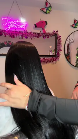 Long Black Silky Hair  With Tinsel for a cute Spark 🖤✨#tinselhair #tinsel #silkyhair #shinyhair #hairtok #hairstyles #glitters #pelo 