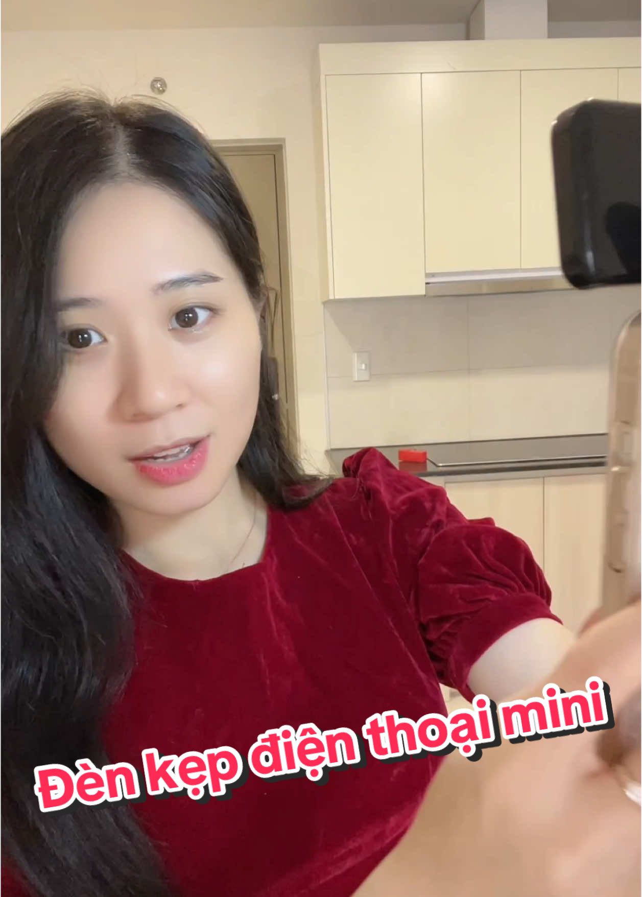 Đèn kẹp mini - sự lựa chọn nhanh gọn nhẹ cho các bà quay video nè #review #denkepdienthoai  #denminikepdienthoai #selfie #hottrend 