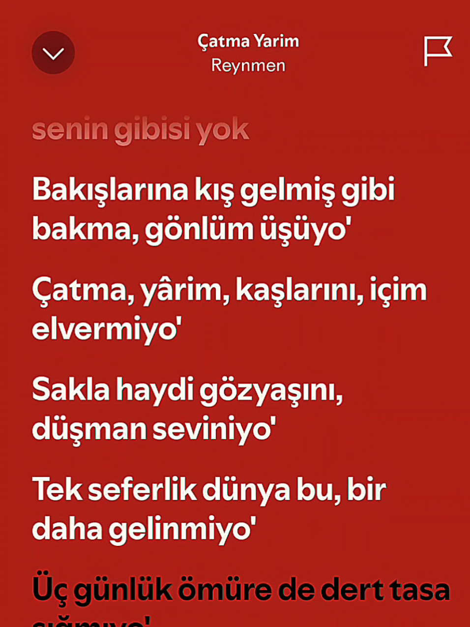 Çatma Yarim - Reynmen #ruheelyrics #fyp #bqwkpp #beğen #like #çatmayarim #reynmen 