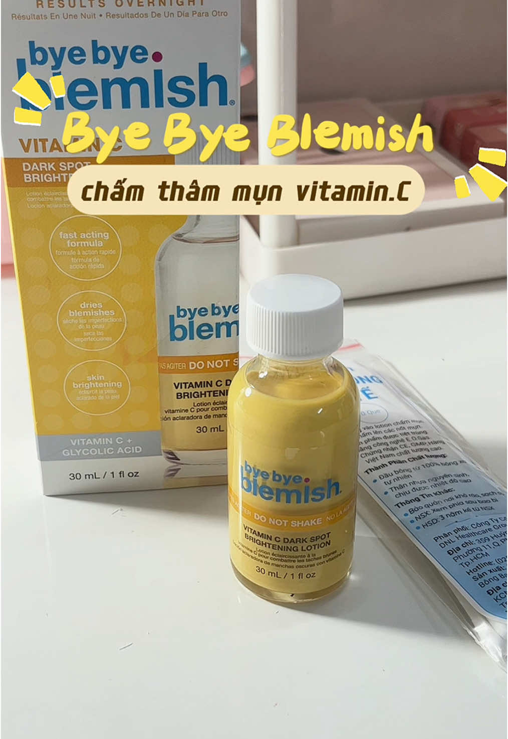 Chấm mụ.n vitaminC 🌟#byebyeblemish #viral #fyp #skincare #xuhuong #blemish #chammun #blemish 