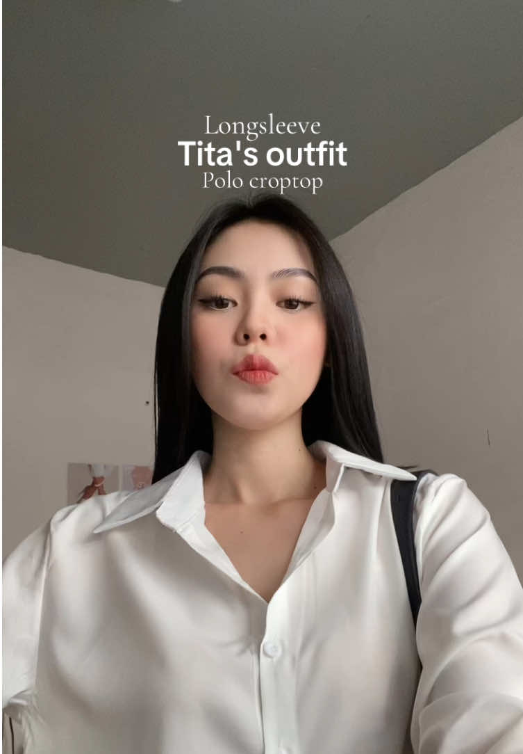 Ganda ng Longsleeve polo croptop nato! Ilalaban ko to for tita's outfit💓 #longsleeve #polo #tiktok #outfit #OOTD #top #fyp 