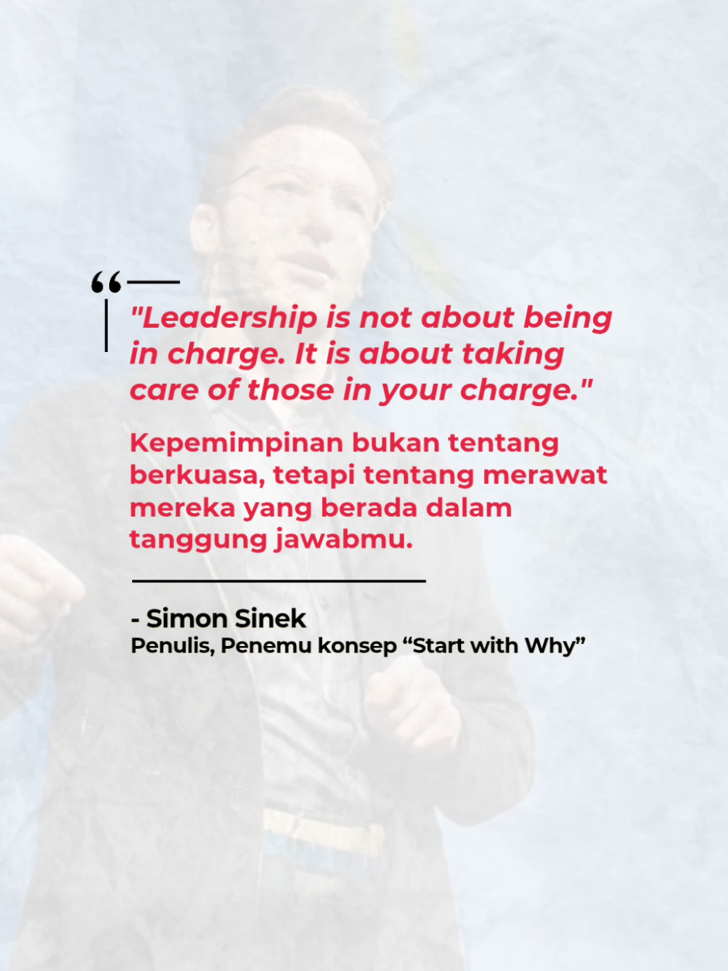 Menjadi pemimpin bukan sekadar memberi perintah, tetapi tentang bagaimana menciptakan lingkungan yang mendukung pertumbuhan dan kesejahteraan tim. Pemimpin yang efektif adalah mereka yang peduli, mendengarkan, dan memberdayakan orang-orang di sekitarnya. Bagaimana menurut Anda, apa langkah kecil yang bisa dilakukan seorang pemimpin untuk lebih peduli terhadap timnya? 💡👇 #Kepemimpinan #PemimpinYangMemberdayakan #SimonSinek