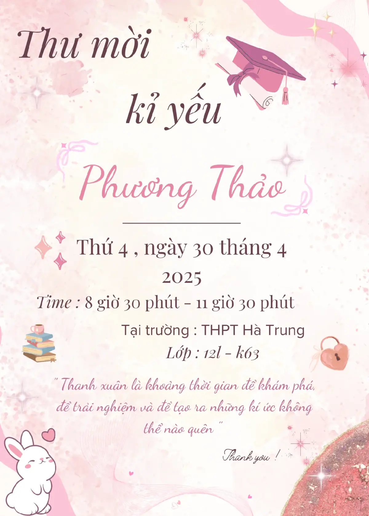 thiệp kỉ yếu siu xinh 🥰 #thanhxuan #xuhuong #kiyeu #thiep #thucong 