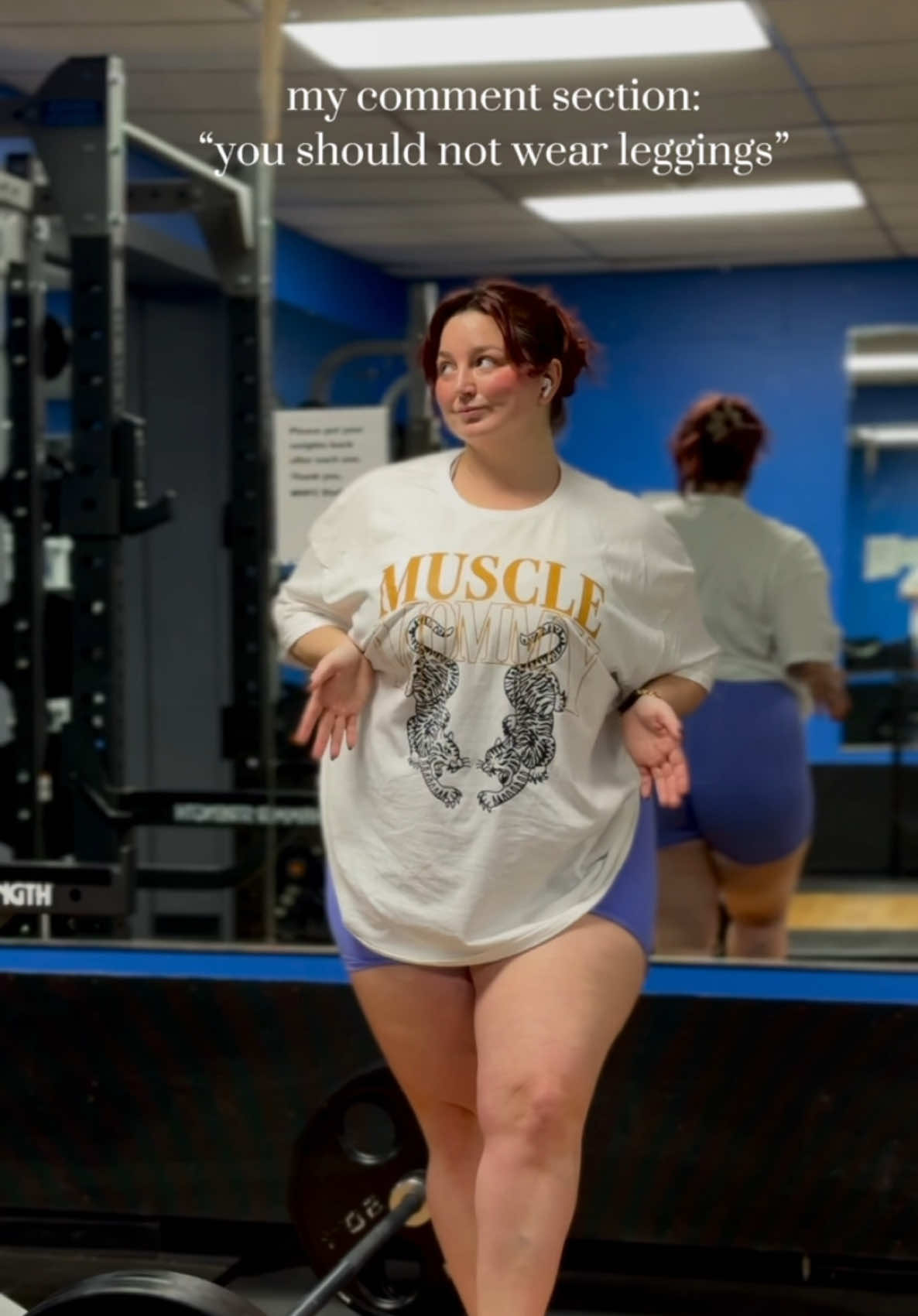 everyone keeps telling me I shouldn’t wear leggings because I’m too big, so do we like the shorts then? 😂🥰 felt sassy, won’t delete later ❤️ WEAR WHAT MAKES YOU HAPPY BB on a real note these shorts are my new favorite! they go up to a size XXL!  #bodypositivity #bodypositive #selflove #gymgirl #plussizegymgirk 