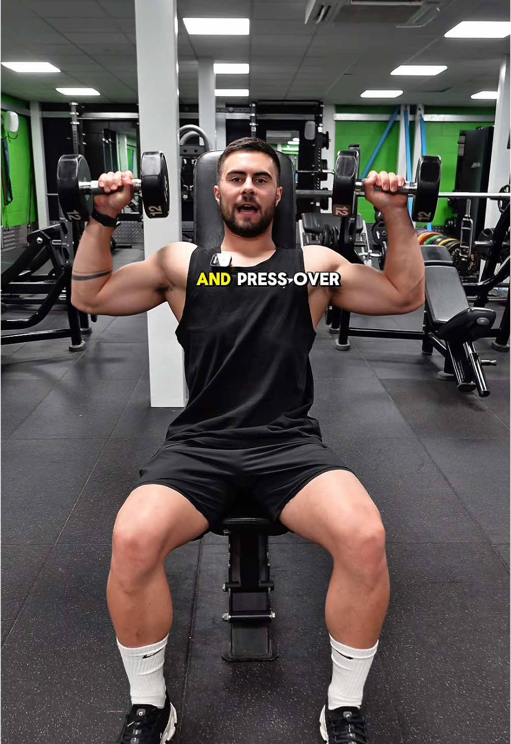 Hit every part of your shoulders with only dumbbells #fyp #gym #shoulderworkout 