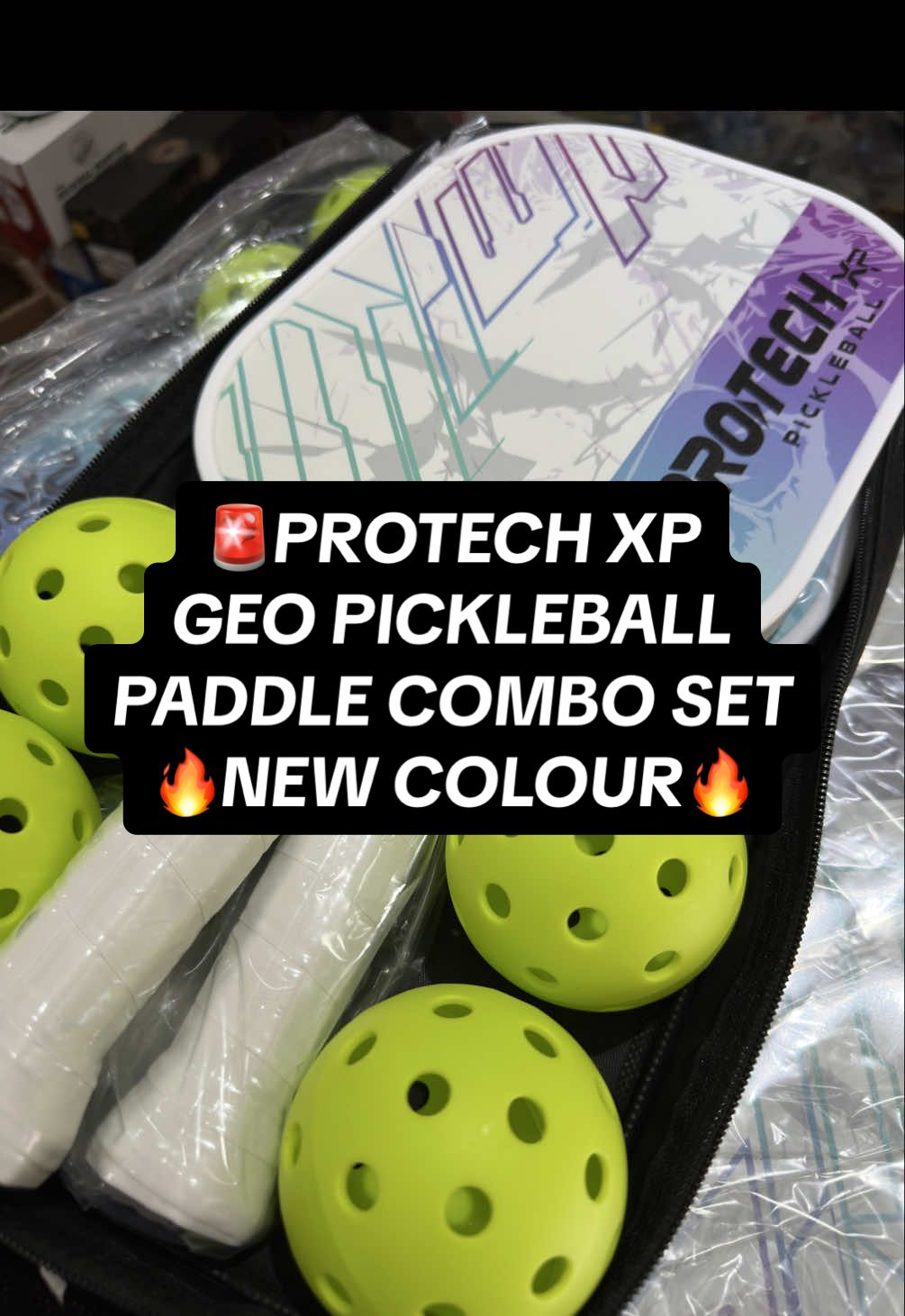 Wow!😍 Protech XP Geo Pickleball Paddle combo set sampai color baru!🤩 Set ini memang sesuai yang permain pickleball beginner yang nak start main, combo set ada 2pcs paddle & 4biji pickleball👍 Beli set ini sama kawan2 sewa 1 court sudah boleh terus main🔥 #protech #protechxp #protechpickleball #protechxpgeopickleballcomboset #pickleball #pickleballpaddle #pickleballcomboset #newcolour #newarrivals #readystockmalaysia 