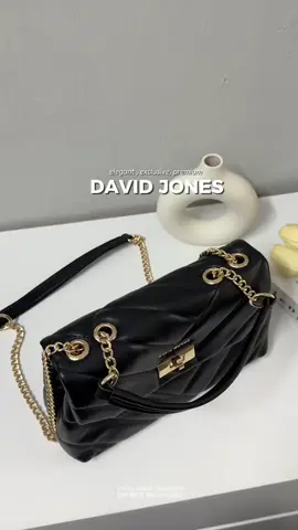 David Jones premium chain handbag 🖤 #chainbag #handbag #shoulderbag #premiumbag #exclusivebag #handbagraya #davidjonesbag 