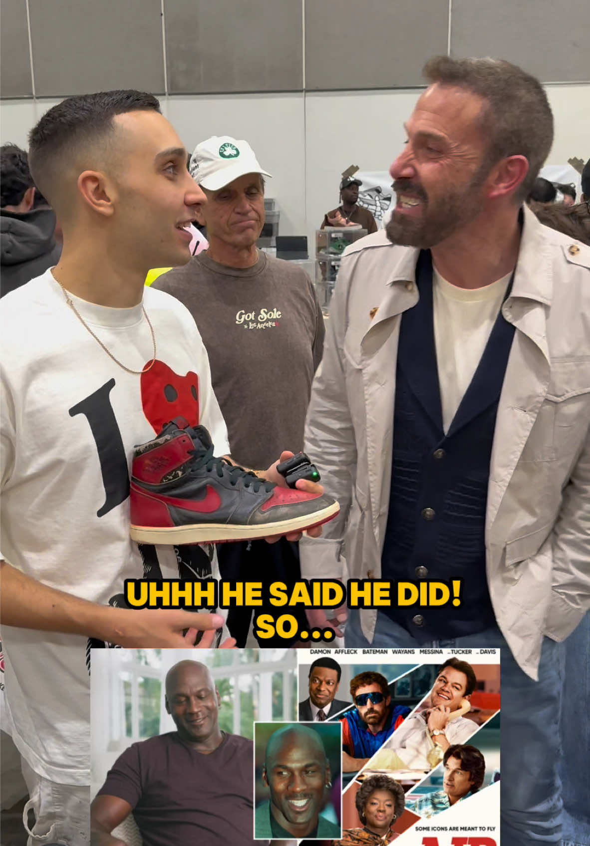 Ben Affleck talks working with Michael Jordan 🐐 #sneakers #fyp #BenAffleck 