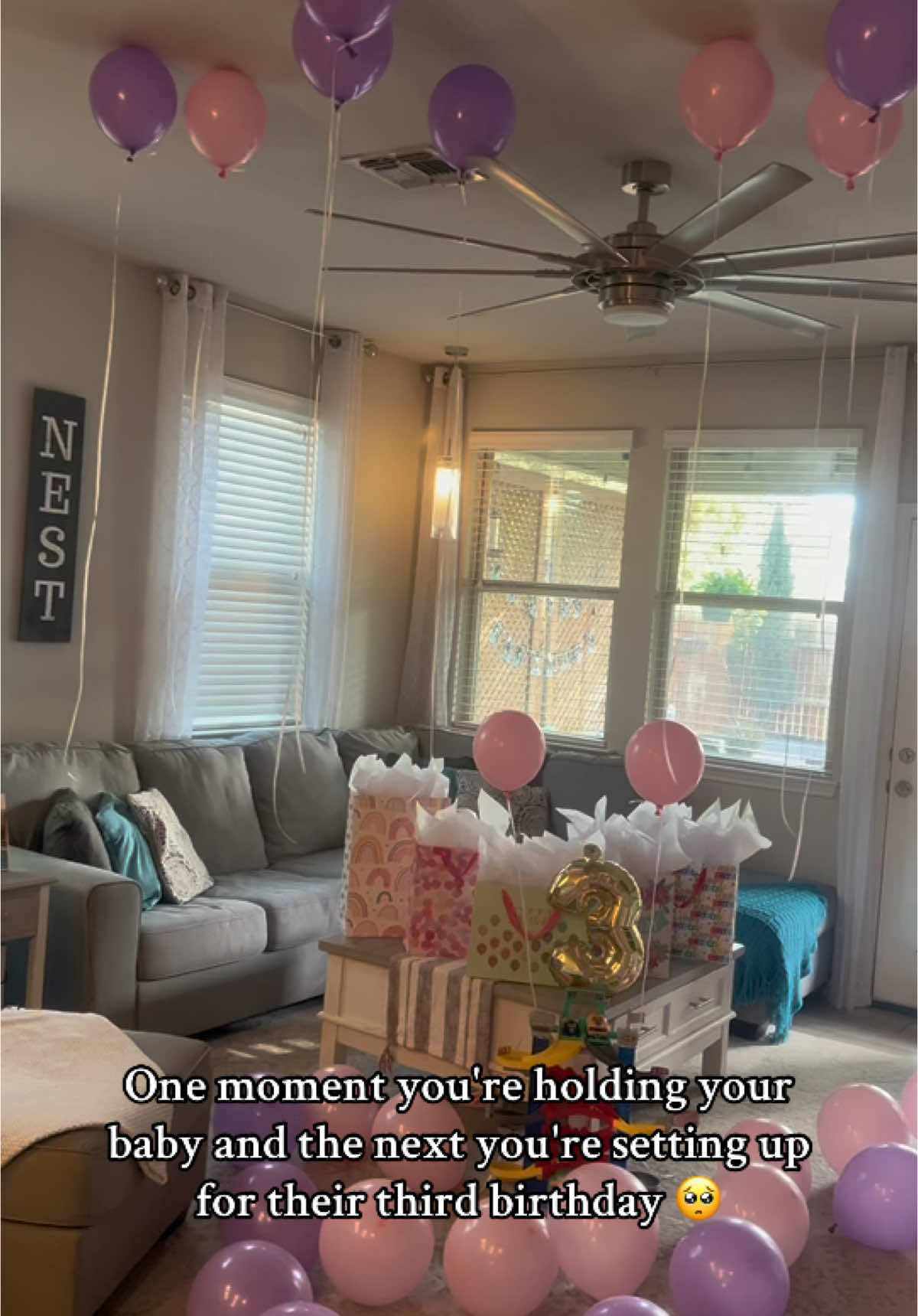 Don’t blink…. #birthday #three #toddler #growingup #decorating #birthdaydecor 