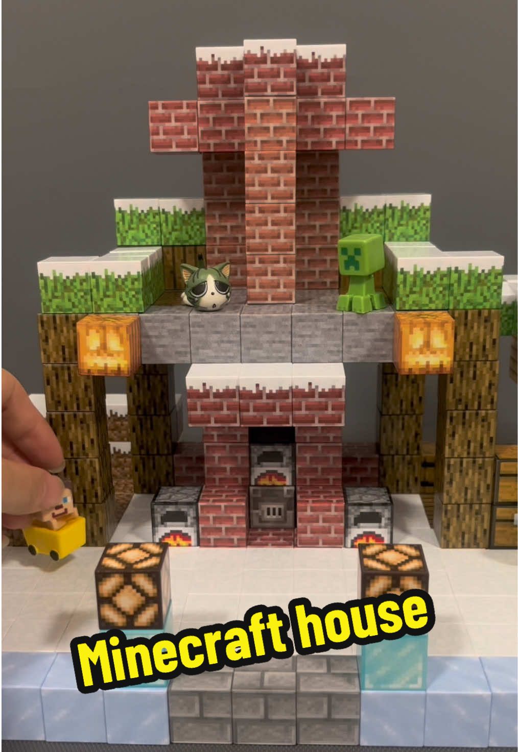 Remember your first Minecraft house? Now you can build it in real life with the magnetic blocks! #minecraftmemories #minecraftbuilds #buildingblocks #minecraftlover #minecrafthouse #magneticcubes #magnetictoys #foryoupage #forkids 