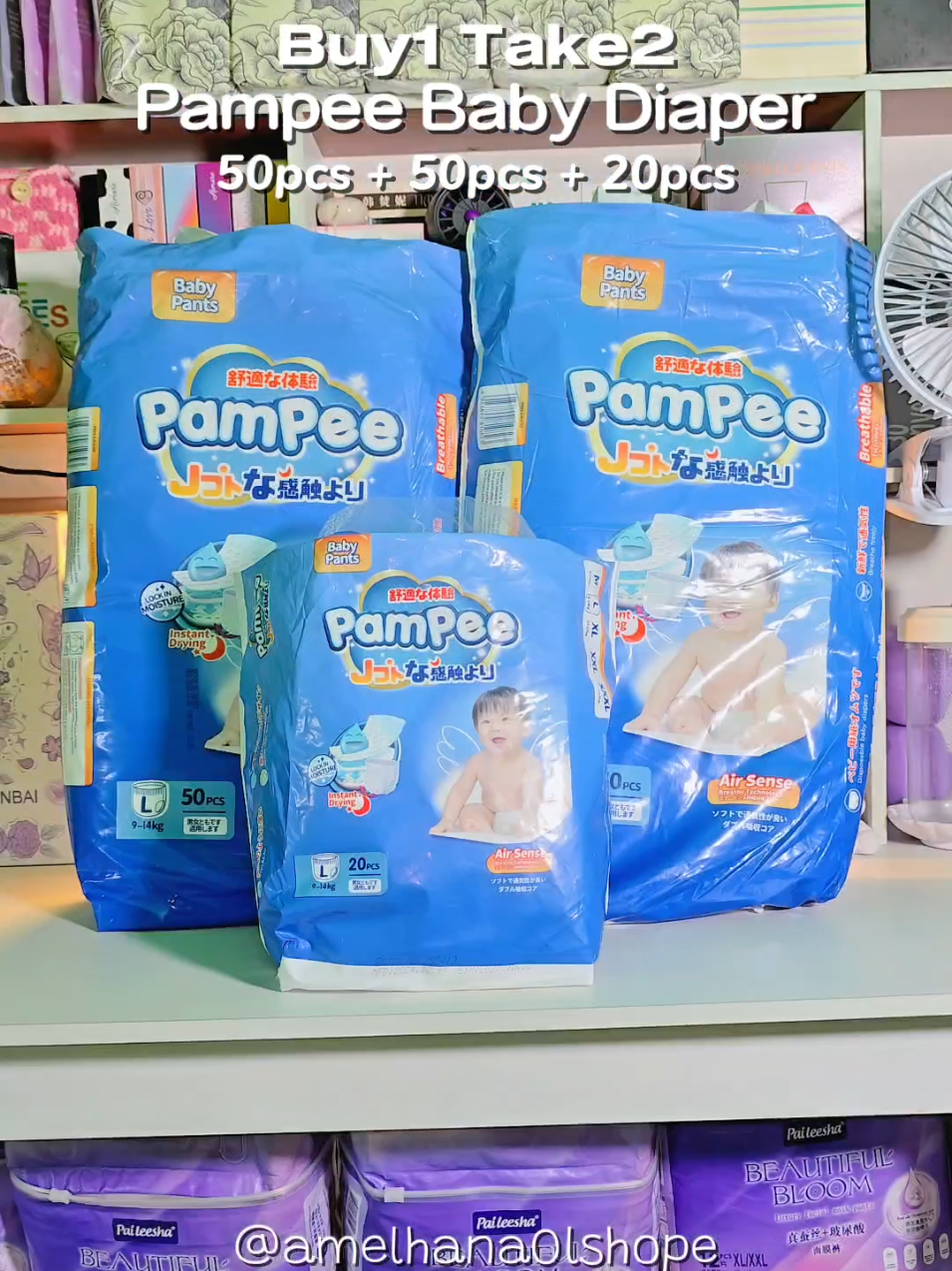 Pampee Baby Pull-up Pants Buy1 take2 with free baby hanger✨️ #pampee #babydiaper #pantsdiaper #pampeediaper #amelhanashop 