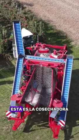 Esta es la cosechadora de manzanas más avanzada y peligrosa del mundo. #agriculture #agricola #maquinariaagricola #technology 