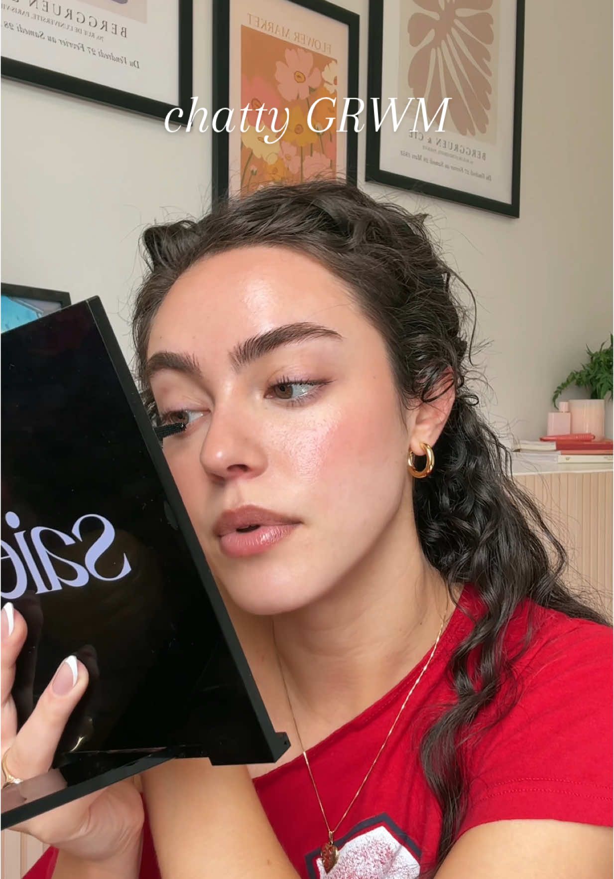 Chatty GRWM Products used: @Tower 28 Beauty concealer @Rare Beauty liquid contour gentle @Patrick Ta Beauty oh she’s different blush @Thrive Causemetics mascara @Summer Fridays lip butter balm